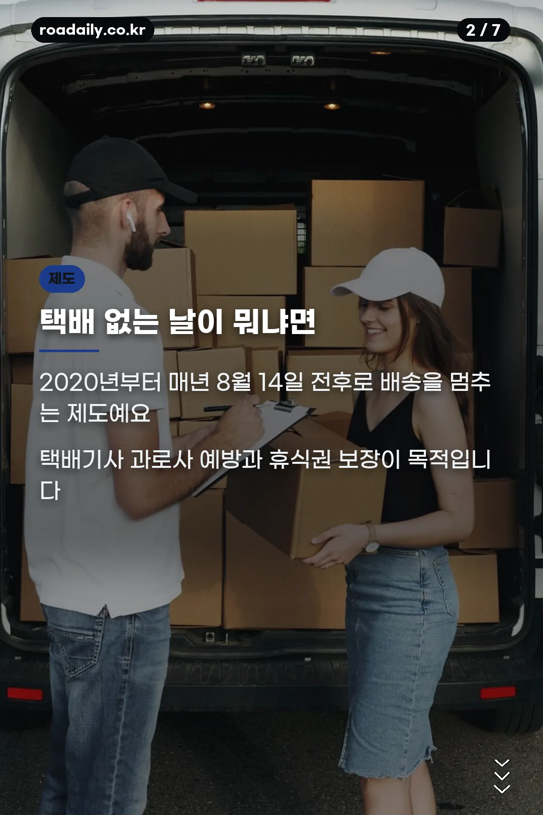 택배 없는 날 제도 설명 카드