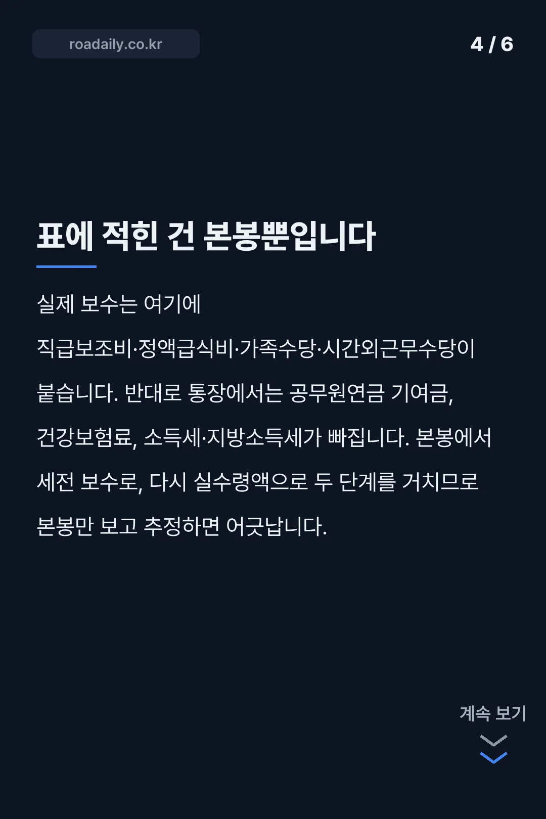 2026년 공무원 봉급표 카드뉴스 4