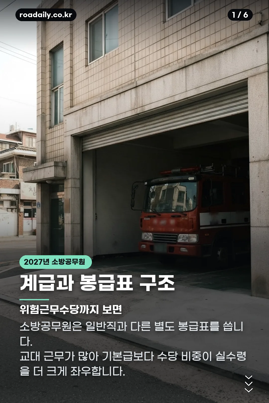 2027년 소방공무원 봉급표 카드뉴스 1