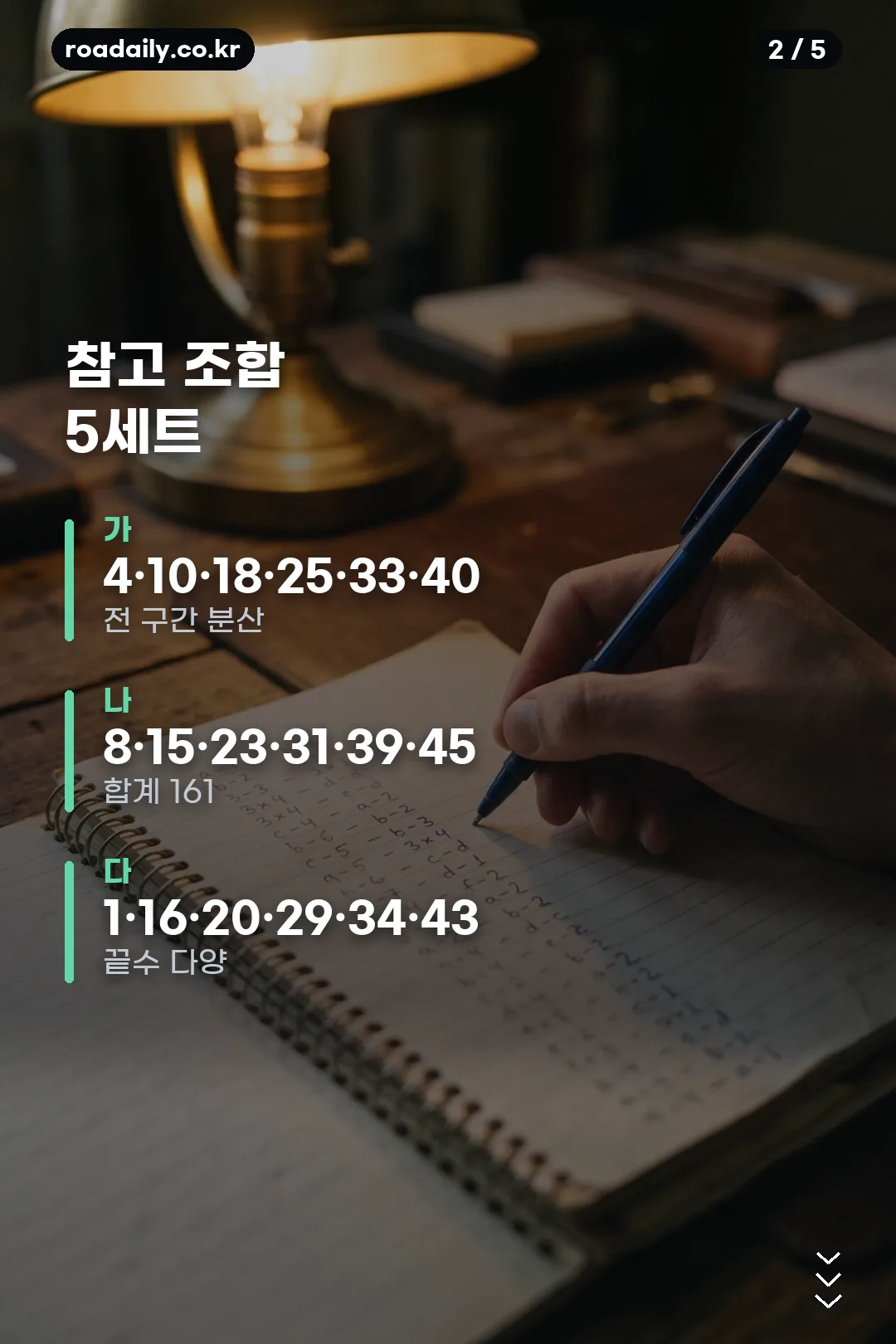 로또 1237회 예상번호 안내 카드 2