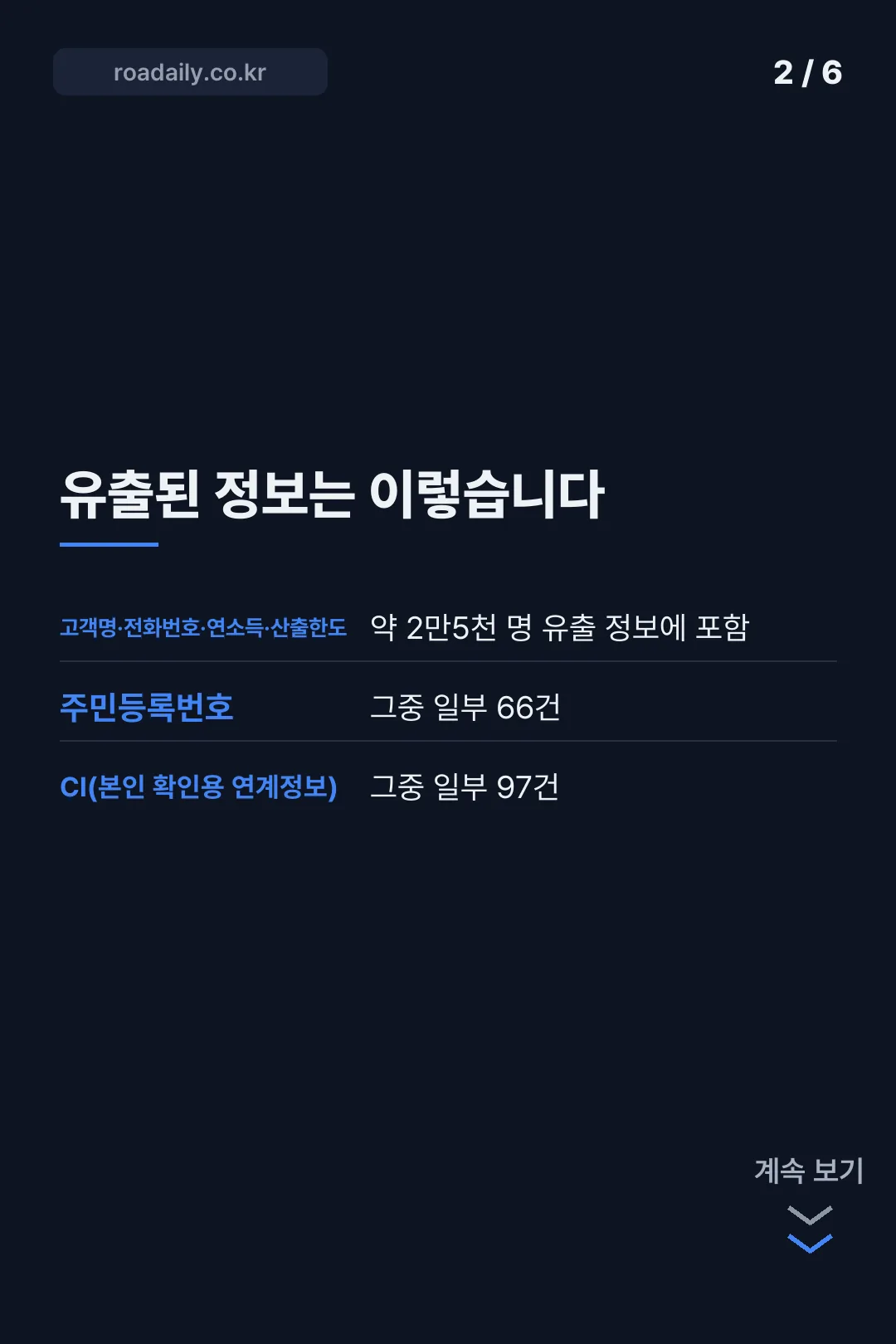 신한은행 고객정보 유출 조회 카드뉴스 2